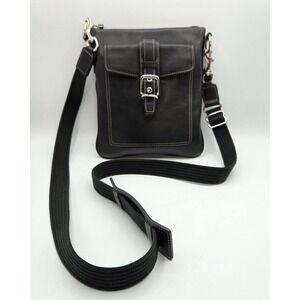 Vintage Coach Hamilton Leather Crossbody Bag Flap Buckle Small Classic Y2K